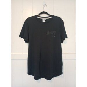 Squat Wolf Dry Knit Athletic T Shirt Logo Lifting Tee Mens XL Black Performance